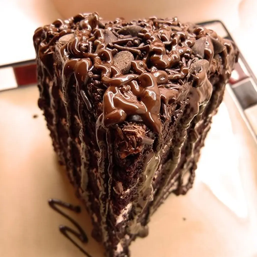 Deep Dark Six Layer Chocolate Cake