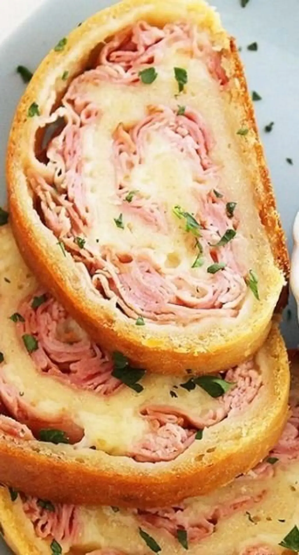 Baked Ham and Cheese Roll Ups
