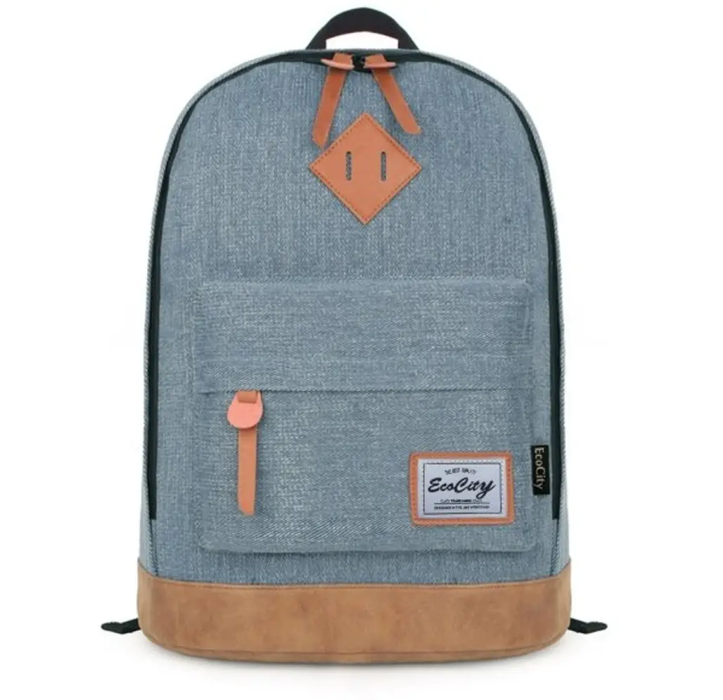 EcoCity Classic Vintage College School Laptop Backpack Bag