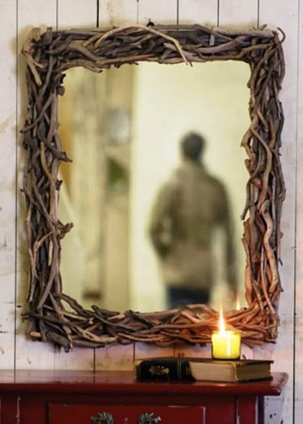 Woven Twig Mirror