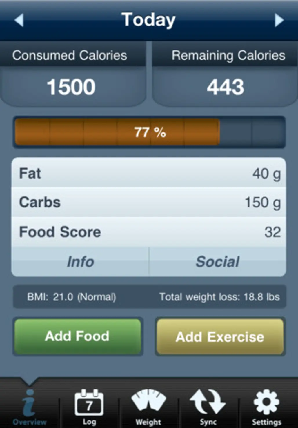 Tap & Track Calorie Counter