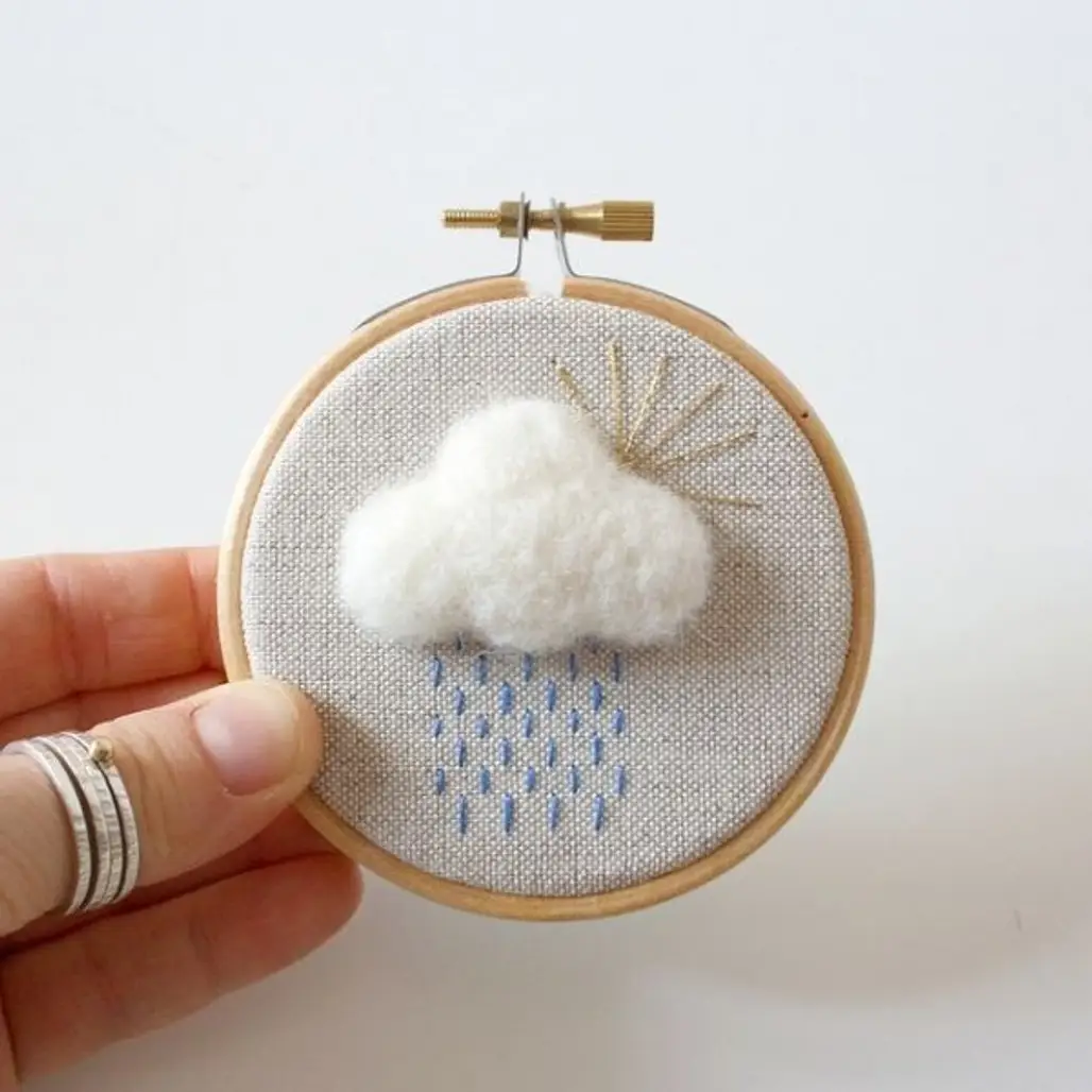 Adorable Mini Cloud Embroidery