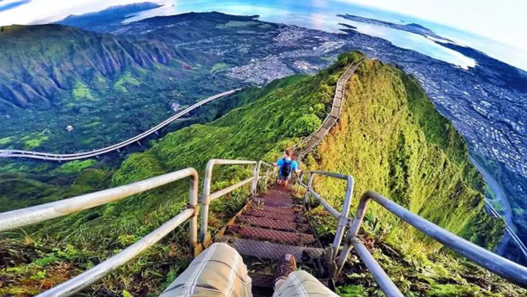 Haiku Stairs at O'ahu, Hawaii, USA