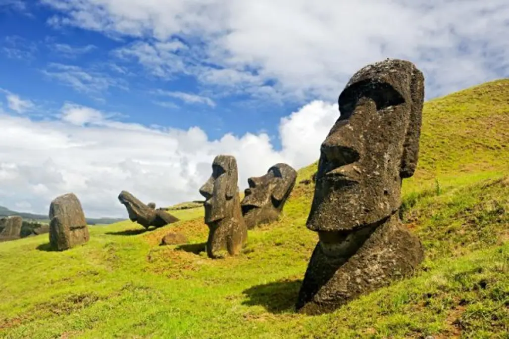 Moai, rock, ecosystem, megalith, monument,