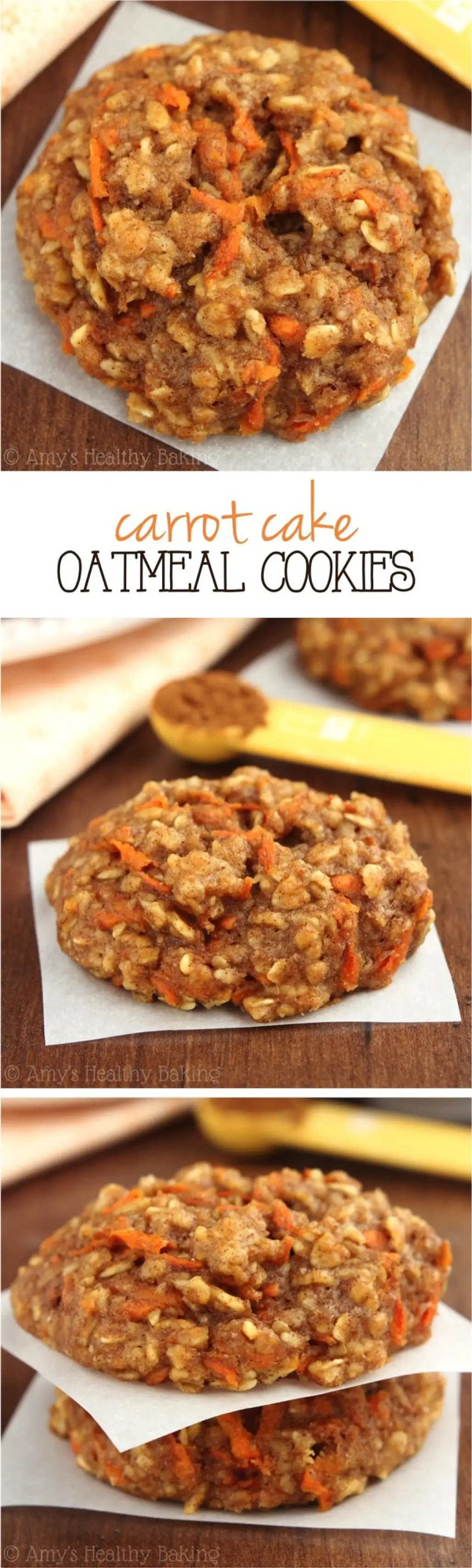 Clean-Eating Carrot Cake Oatmeal Cookies