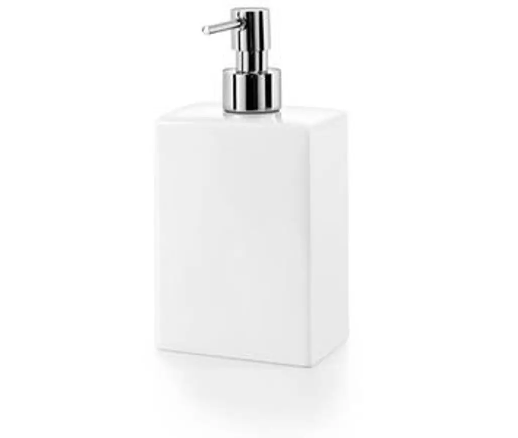 Porcelain White Square Soap Dispenser