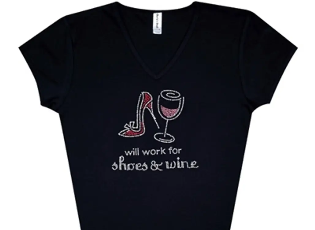 Will Work for Shoes and Wine Women’s Tee