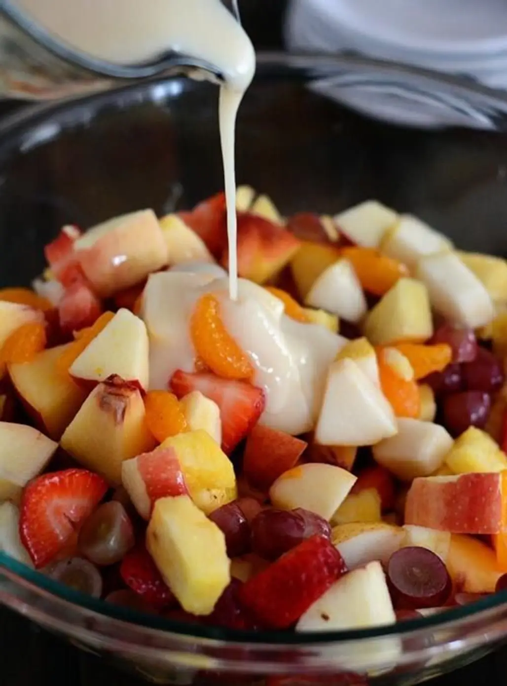 Fruit Salad with Creamy Glazed Dressing