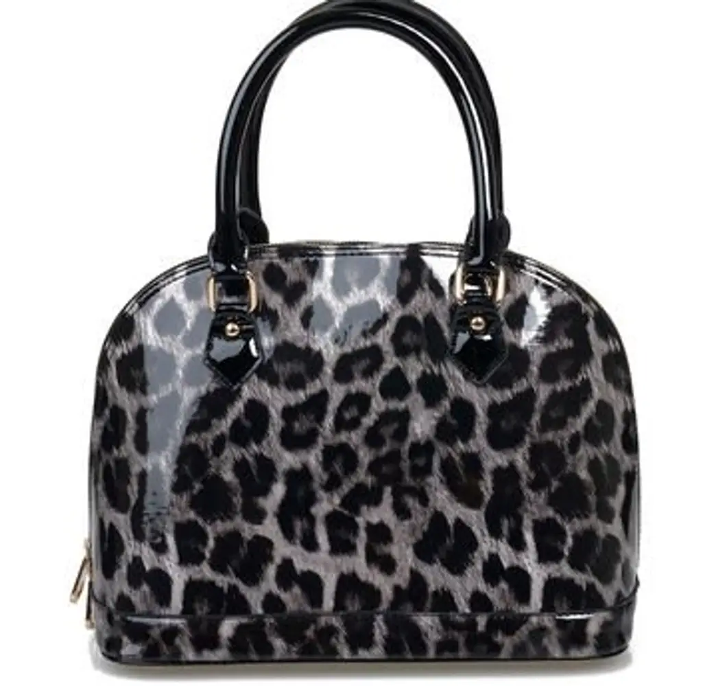 Black Animal Print Handbag