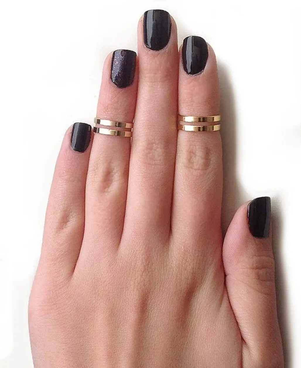 Love Double Knuckle Rings in Gold