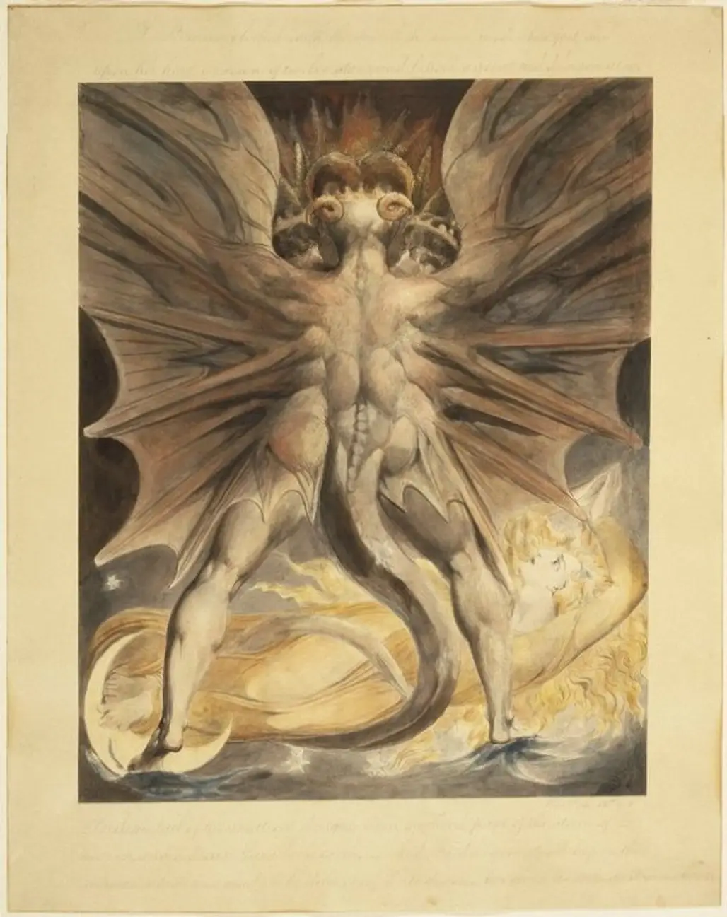 “the Great Red Dragon and the Woman Clothed by the Sun” by William Blake