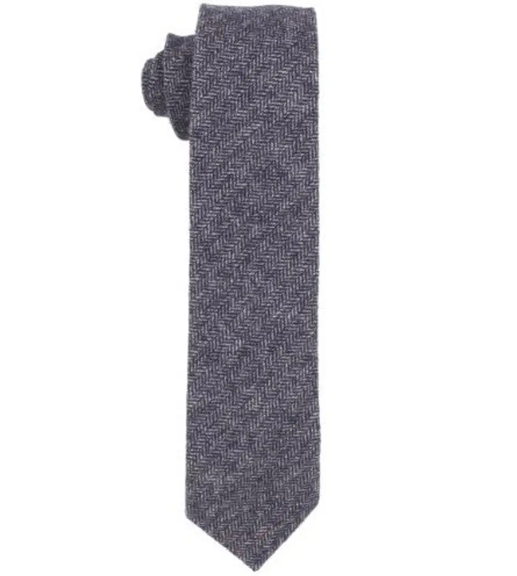 Men's Herringbone Tie, Navy