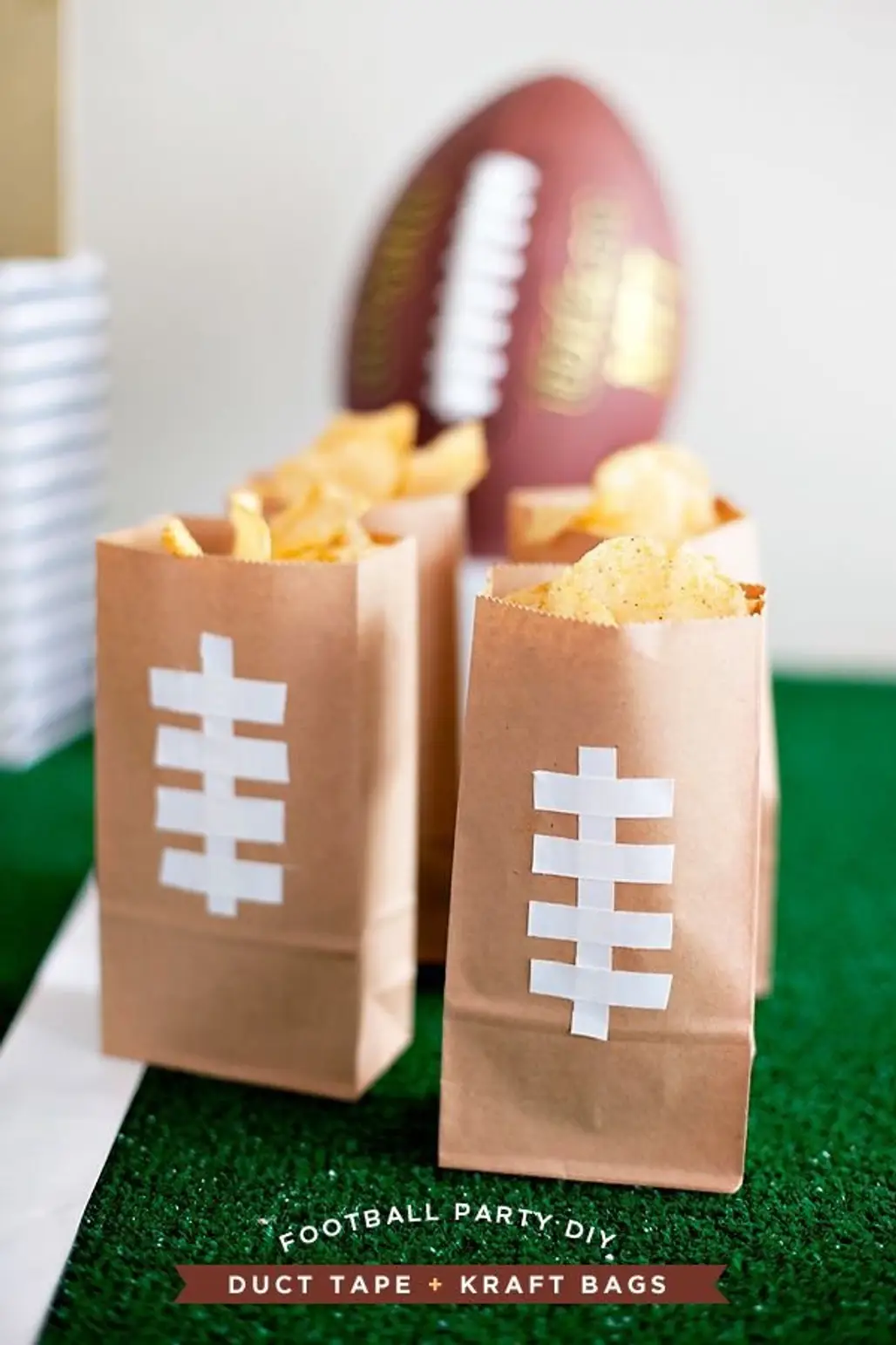 Chips in a Football Bag