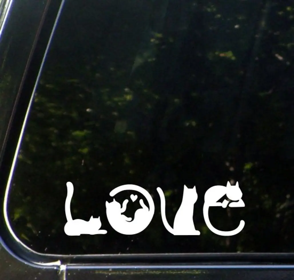Cats Spell LOVE - Car Vinyl Decal Sticker