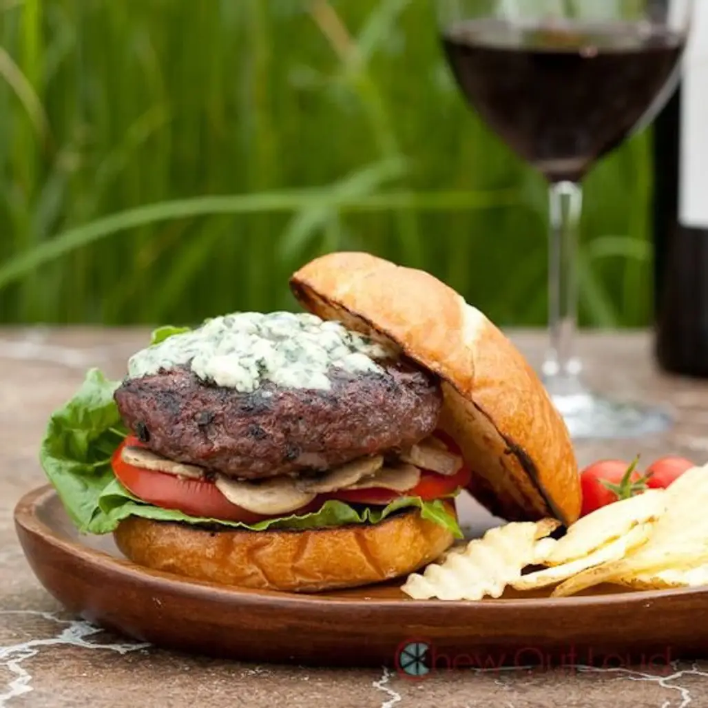 Cabernet Burgers with Blue Cheese