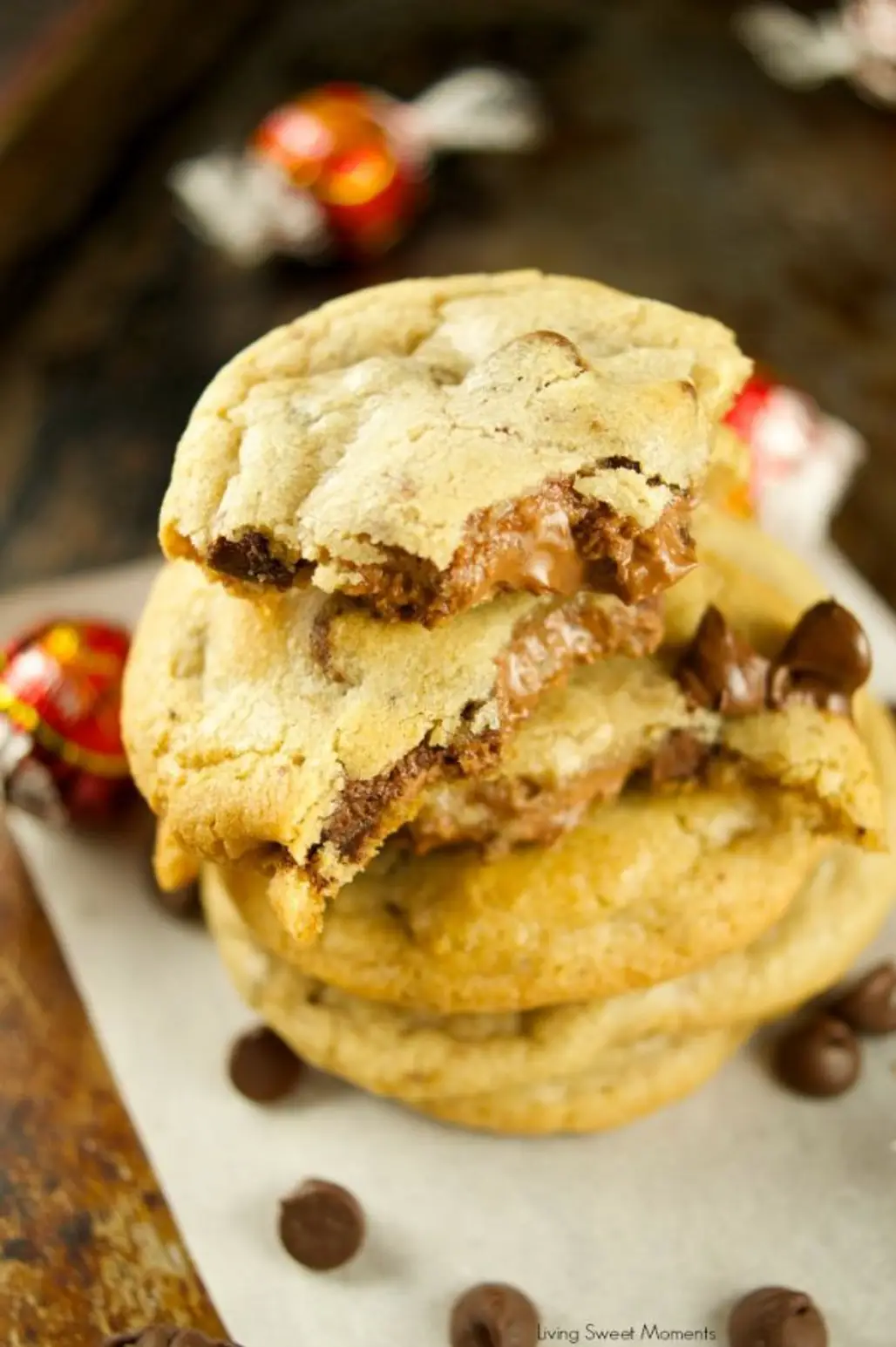 Truffle Stuffed Chocolate Cookies