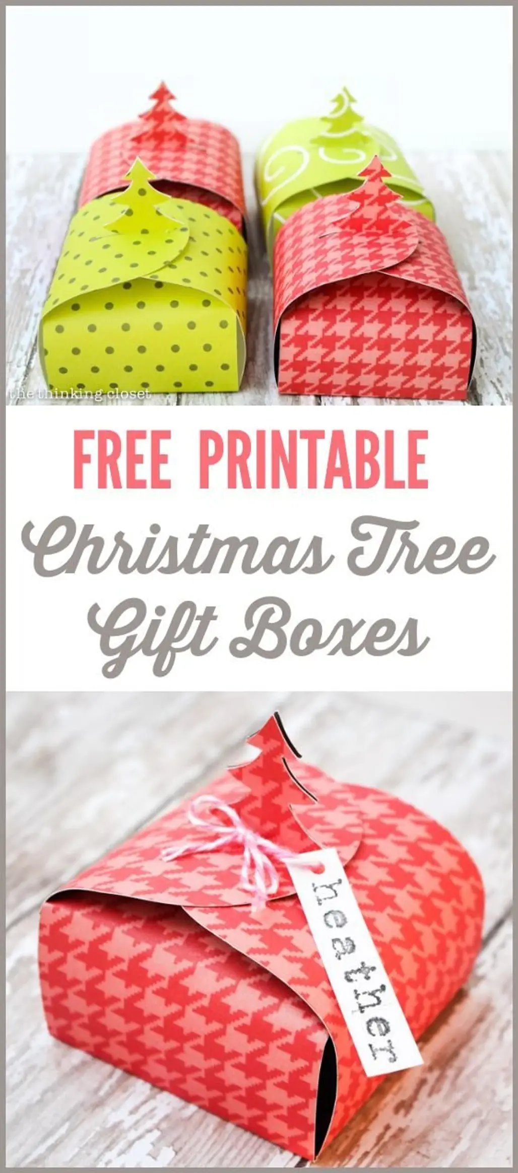Free Printable Christmas Tree Gift Boxes