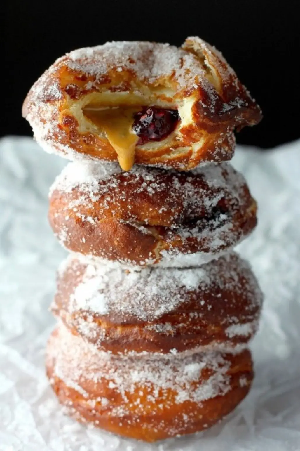 Bakery Style Peanut Butter and Jelly Doughnuts