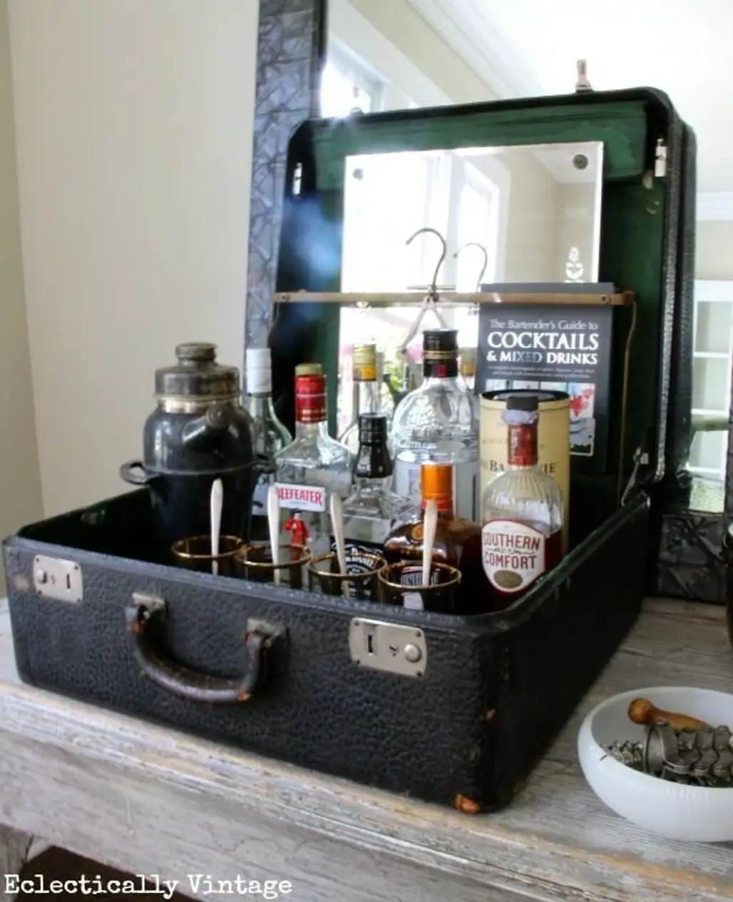 Vintage Suitcase Bar