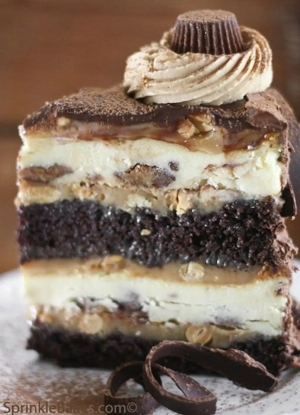 Peanut Butter Cup Chocolate Cake Cheesecake