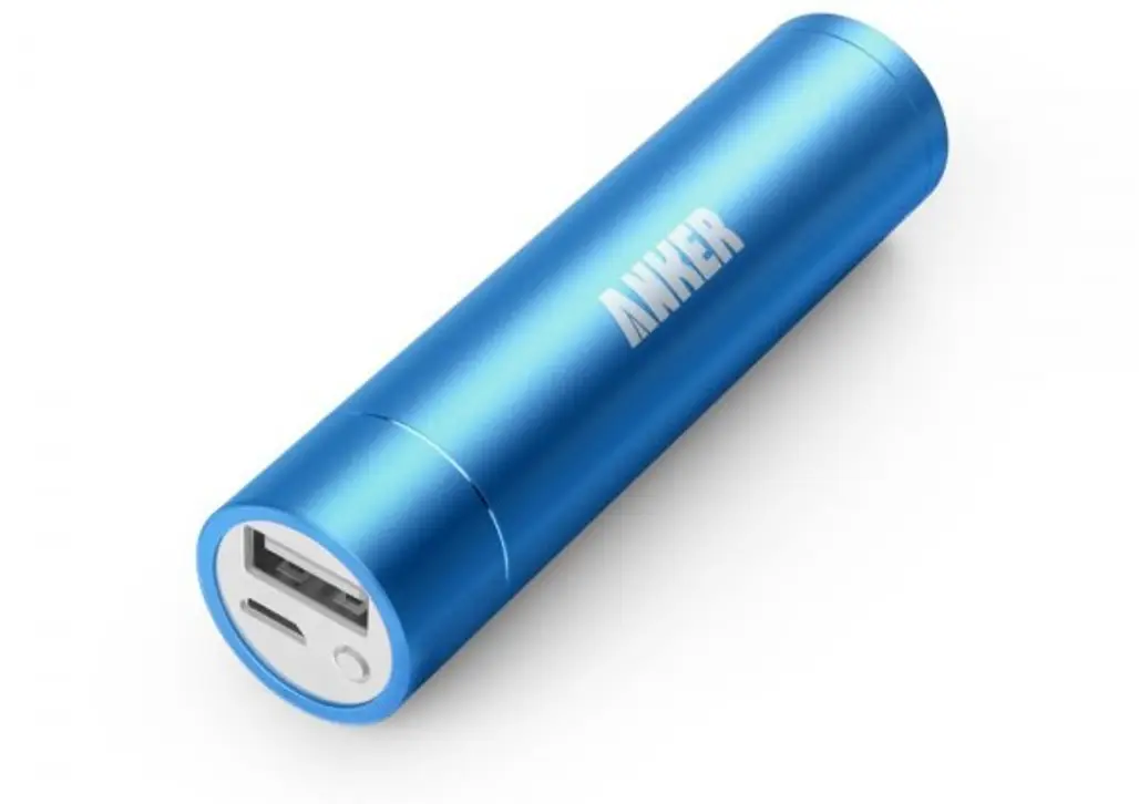 Astro Mini 3000mAh Ultra-Compact Portable Charger Lipstick-Sized External Battery Power Bank Pack for Most Smartphones and Other USB-charged Devices (Apple Adapters- 30 Pin and Lightning, NOT Included) - Blue