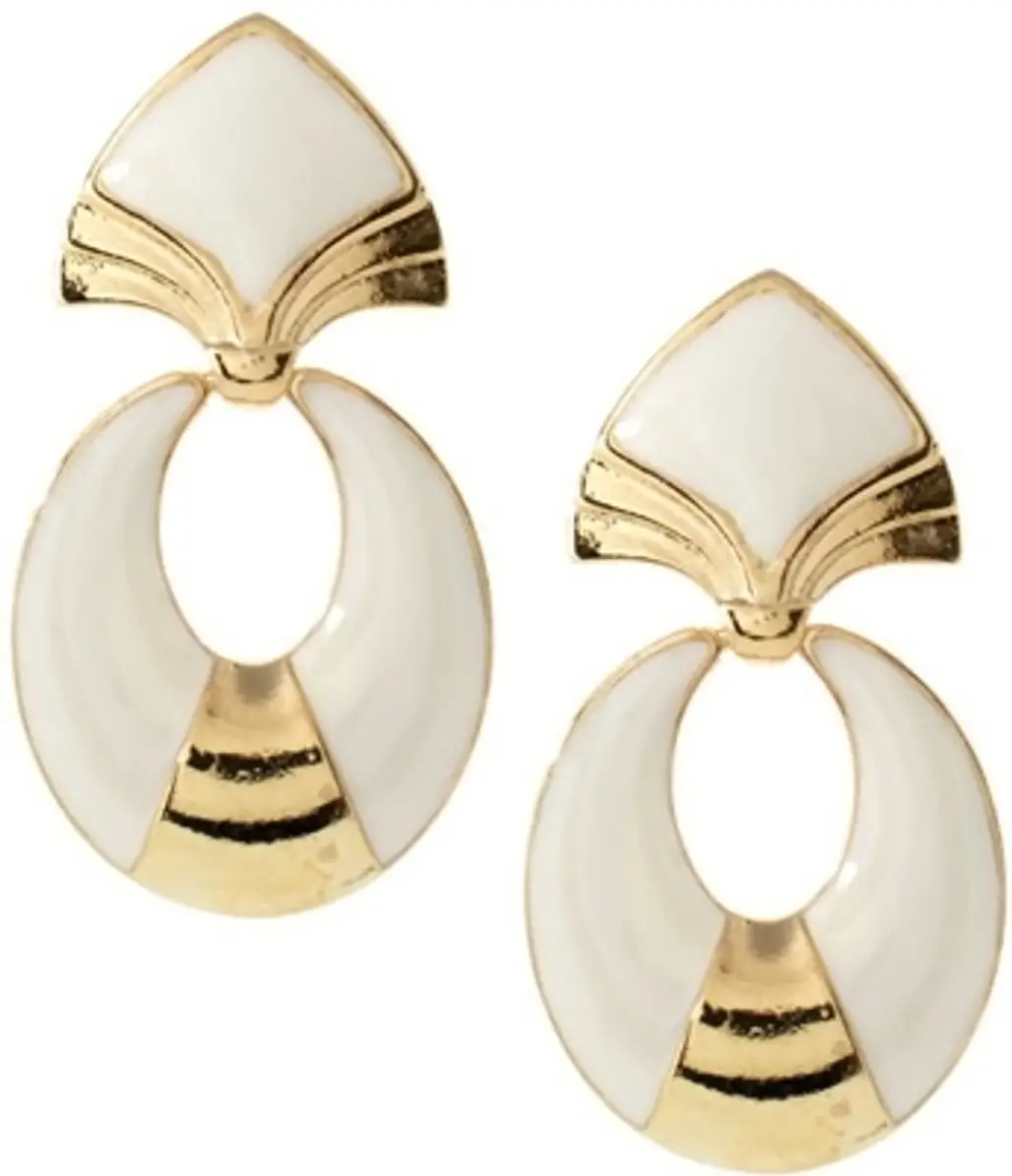 Asos Vintage Style Style Structured Enamel Drop Earrings