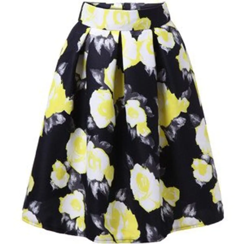 Black and Yellow Floral