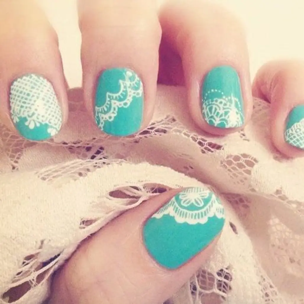 Turquoise with Lace
