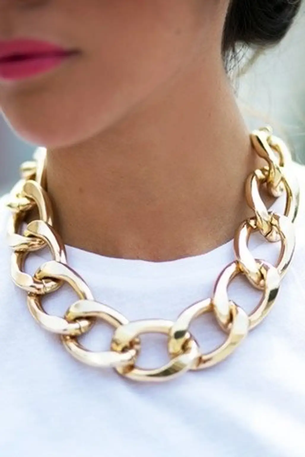 SOLID GOLD CHAIN LINK NECKLACE