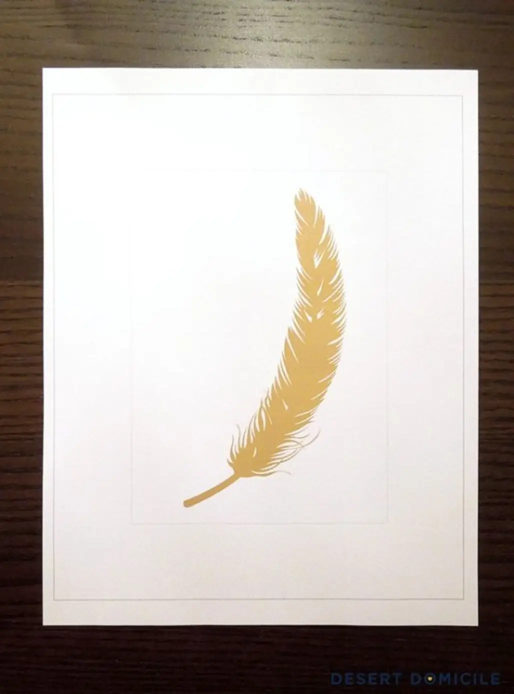 Just Lovely - DIY Gold Leaf Feather Art