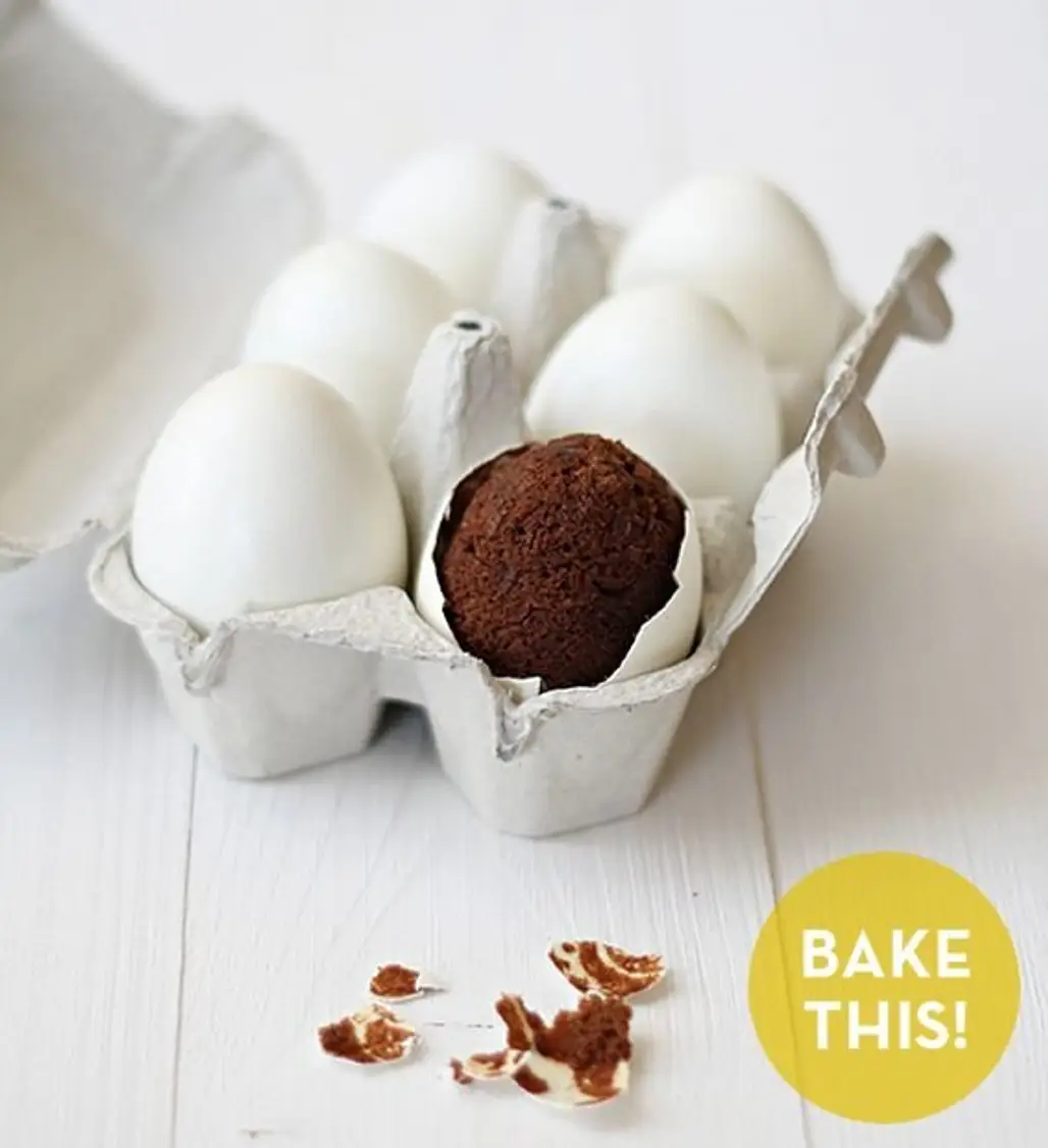 Awesome - Brownies Baked in Eggshells