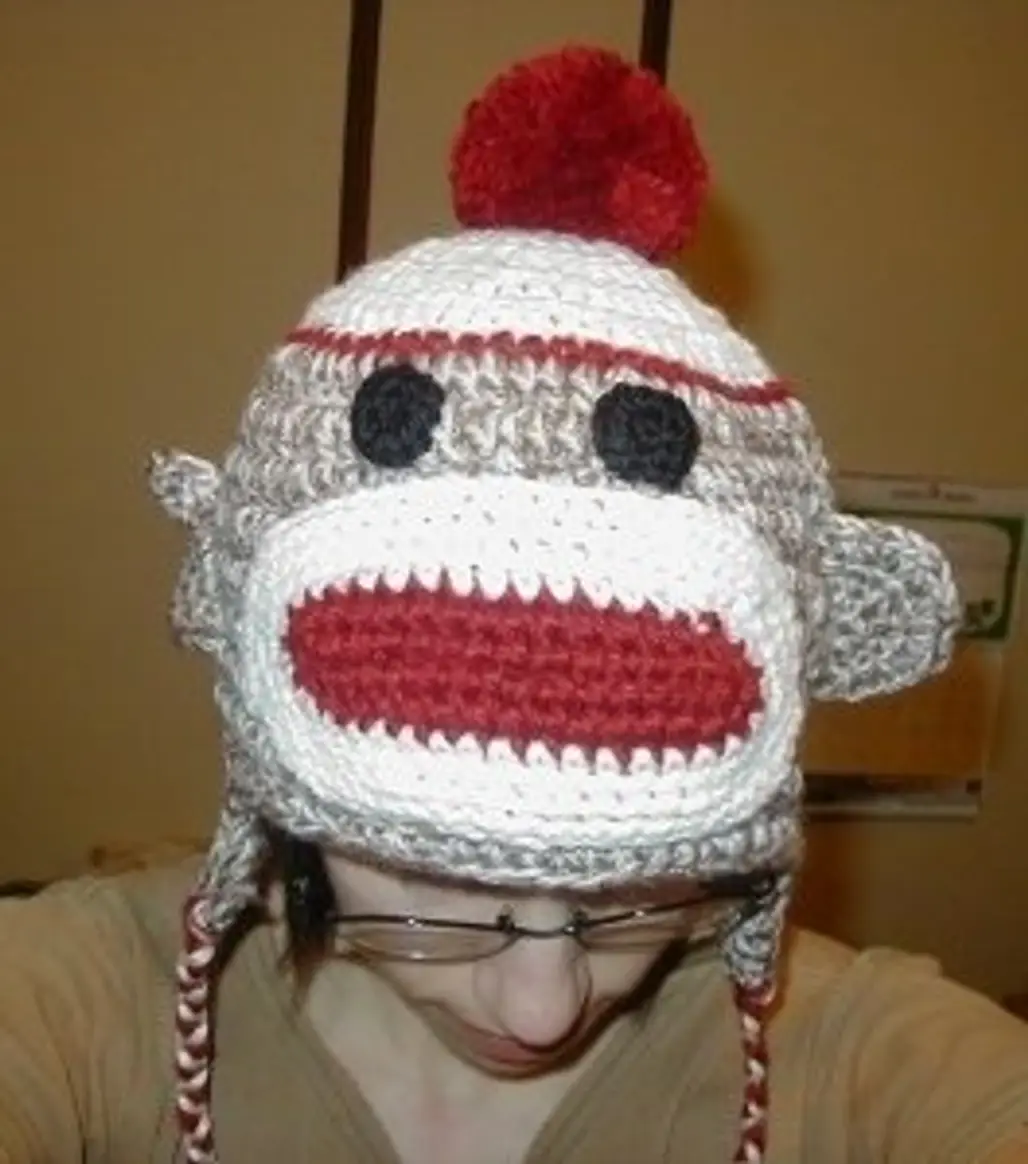 Another Adult Sock Monkey Hat