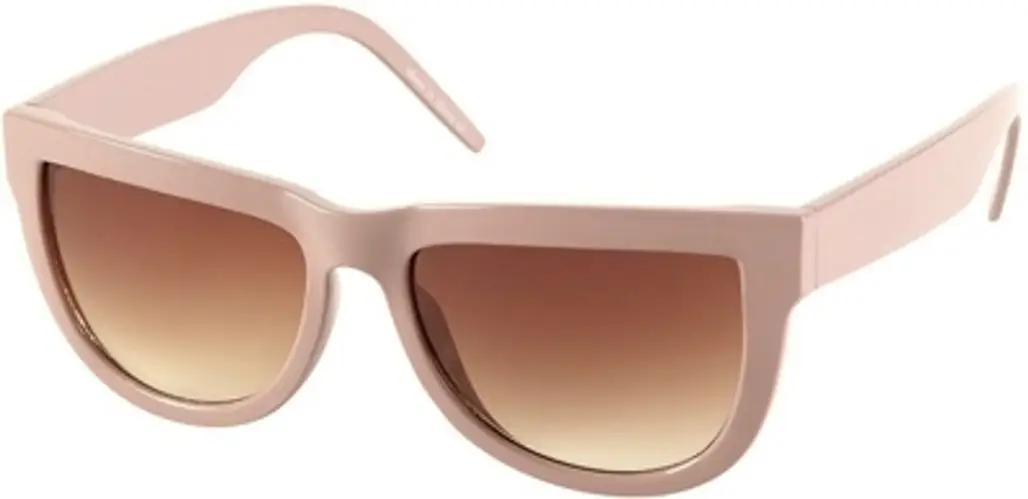 Topshop Dusty Pink Scooped Flat Top Sunglasses