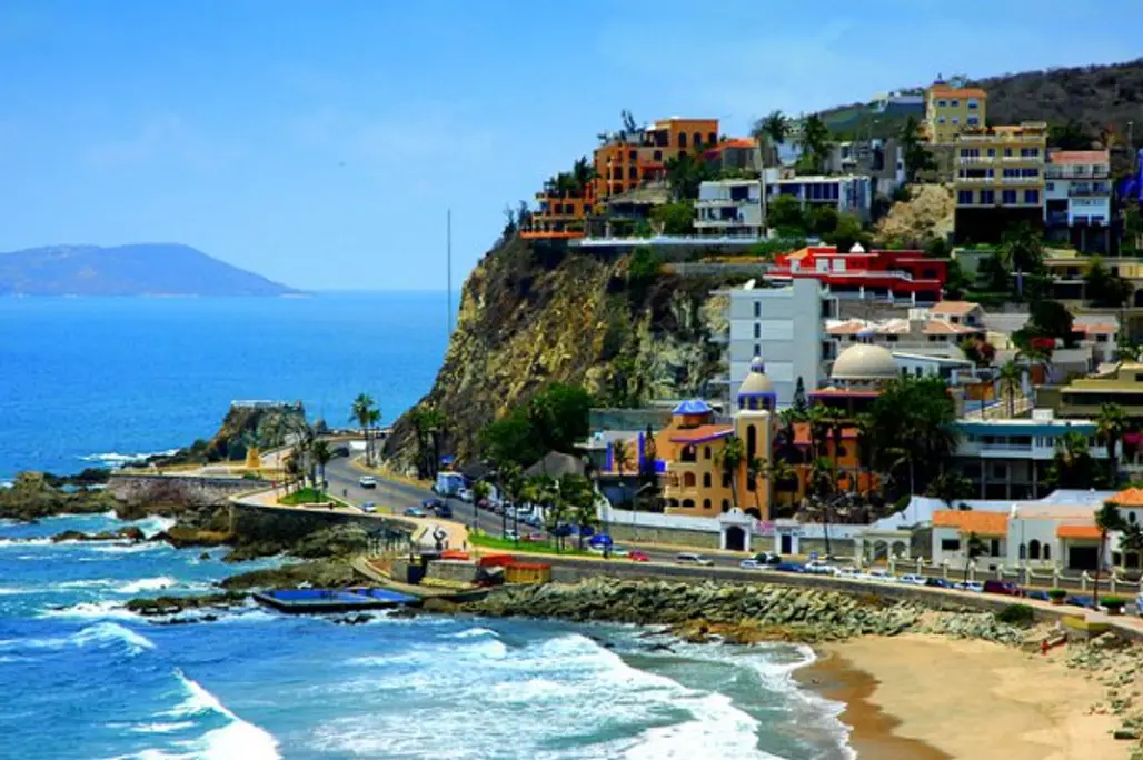 Mazatlán, coast, town, landform, geographical feature,
