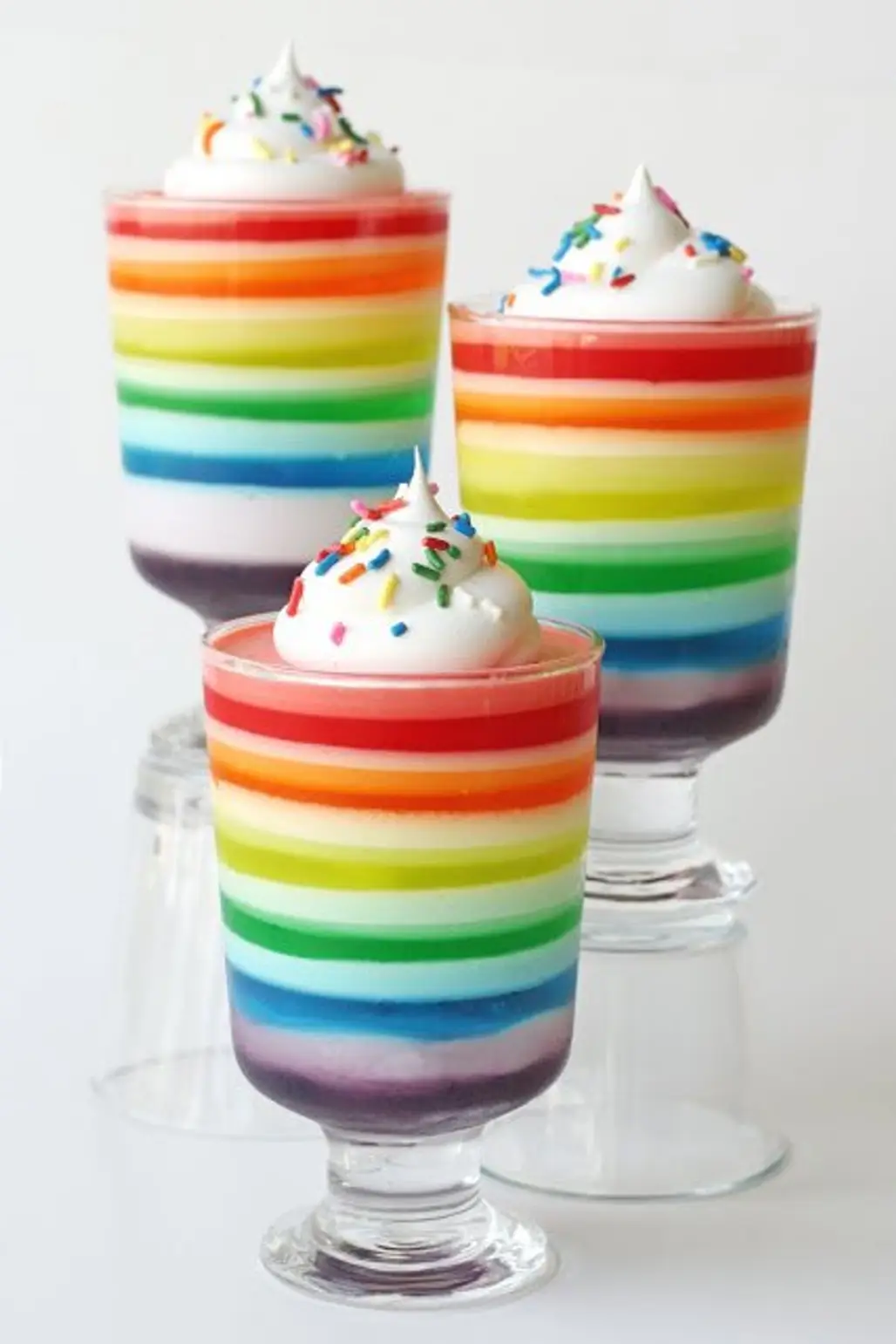 Rainbow Jello Parfaits