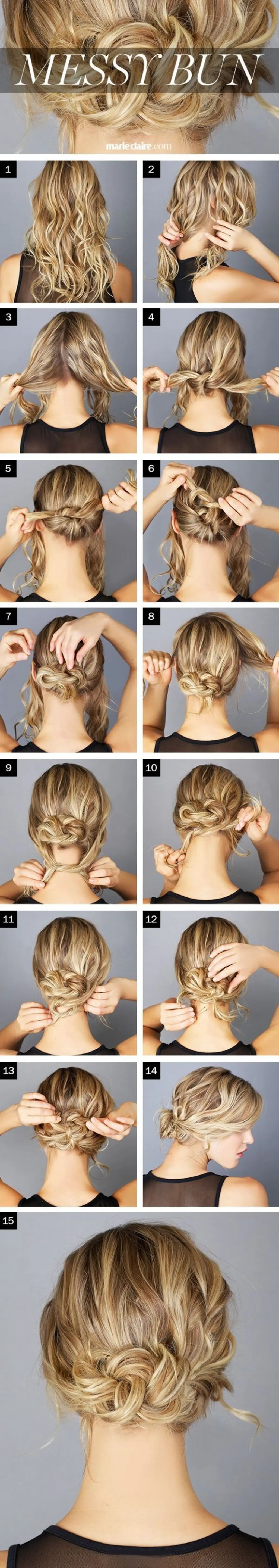 The Marie Claire Messy Bun