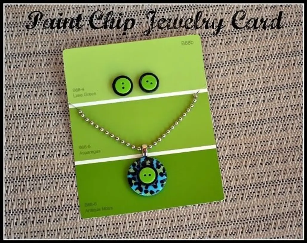 Paint Chip Jewelry Card