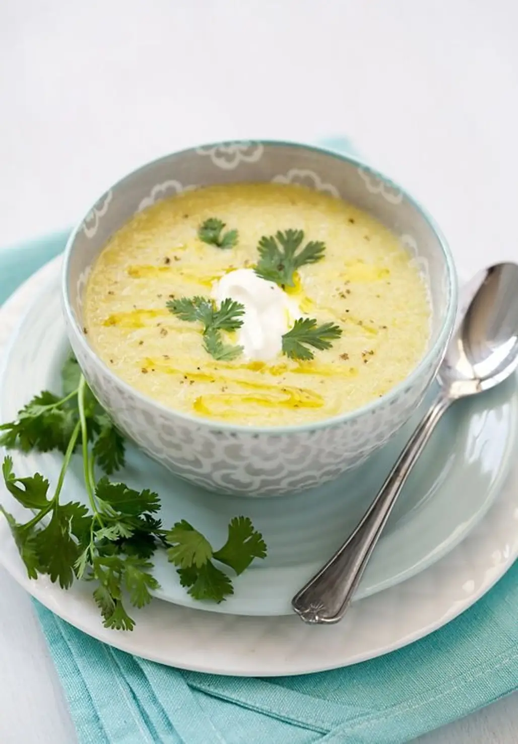 Yellow Summer Squash and Corn Soup