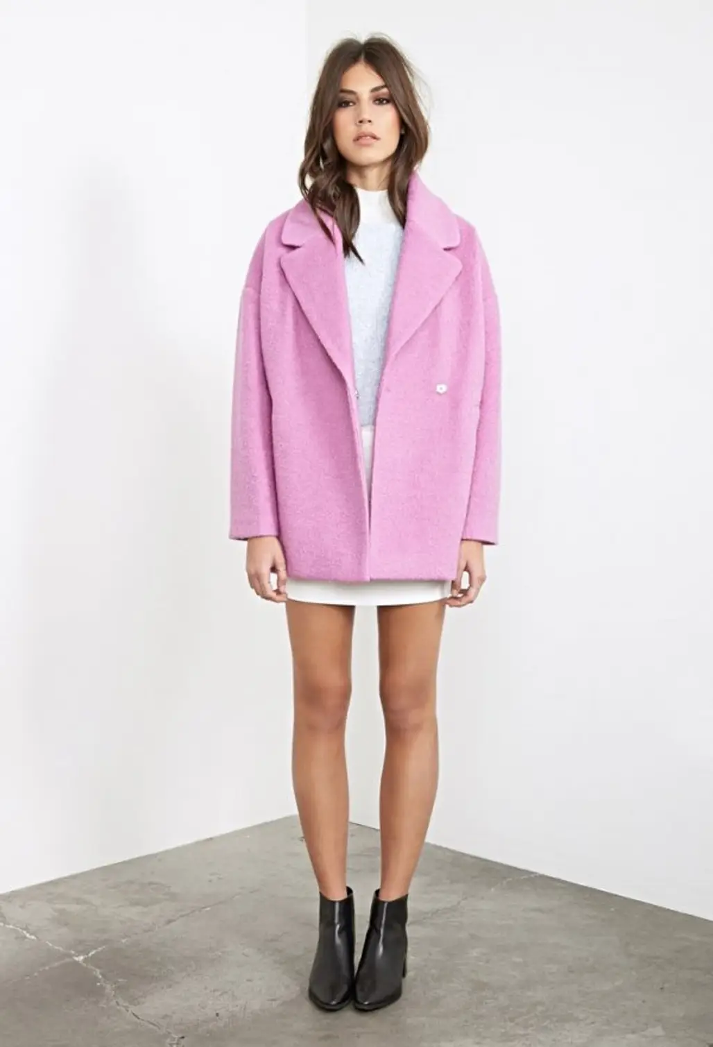 Forever 21 Unstructured Bouclé Topcoat