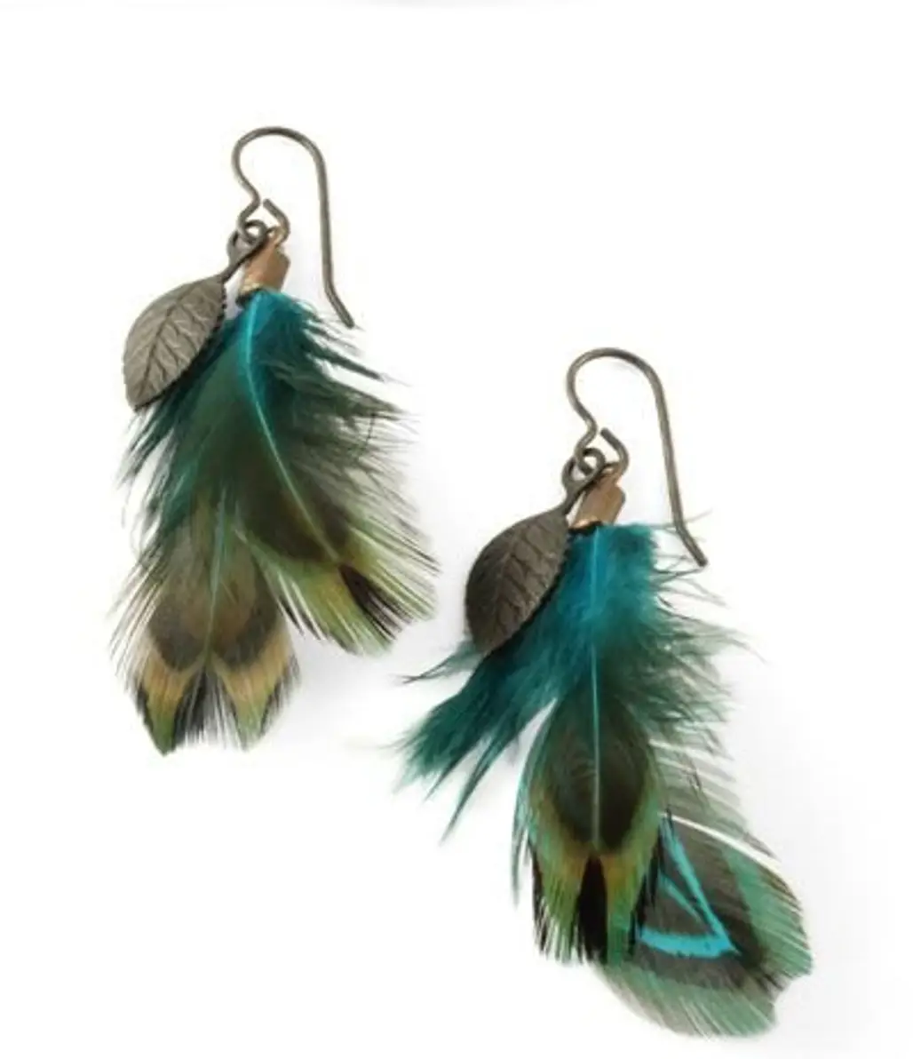 Feather Earrings Are Easy to DIY