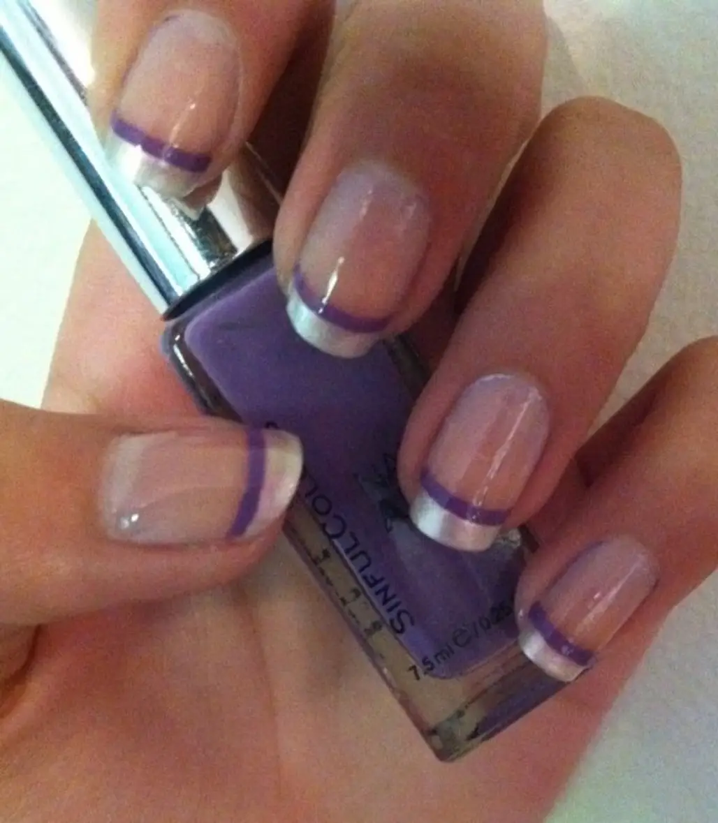 Purple French Manicure