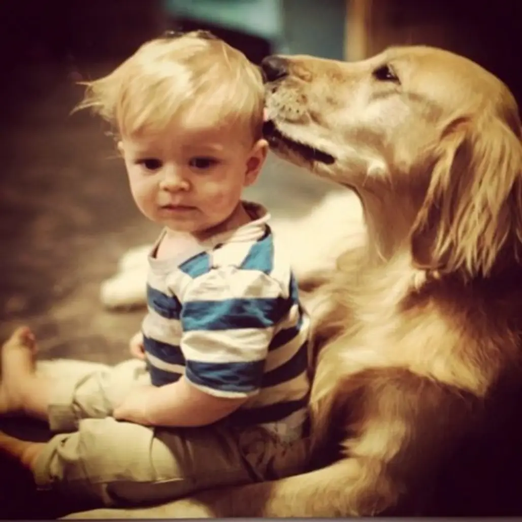 Baby Boy and Doggie