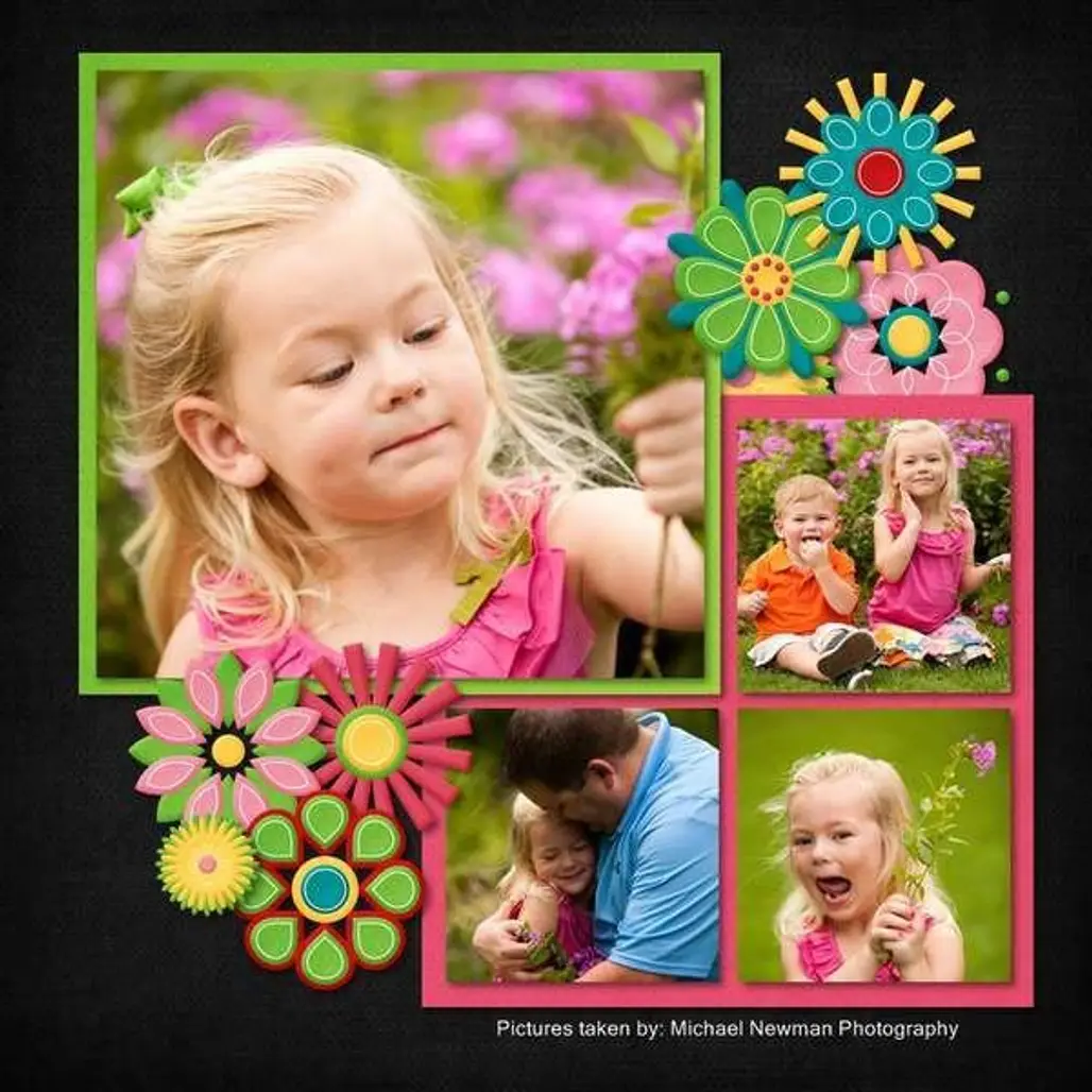 flower,picture frame,photomontage,play,toddler,