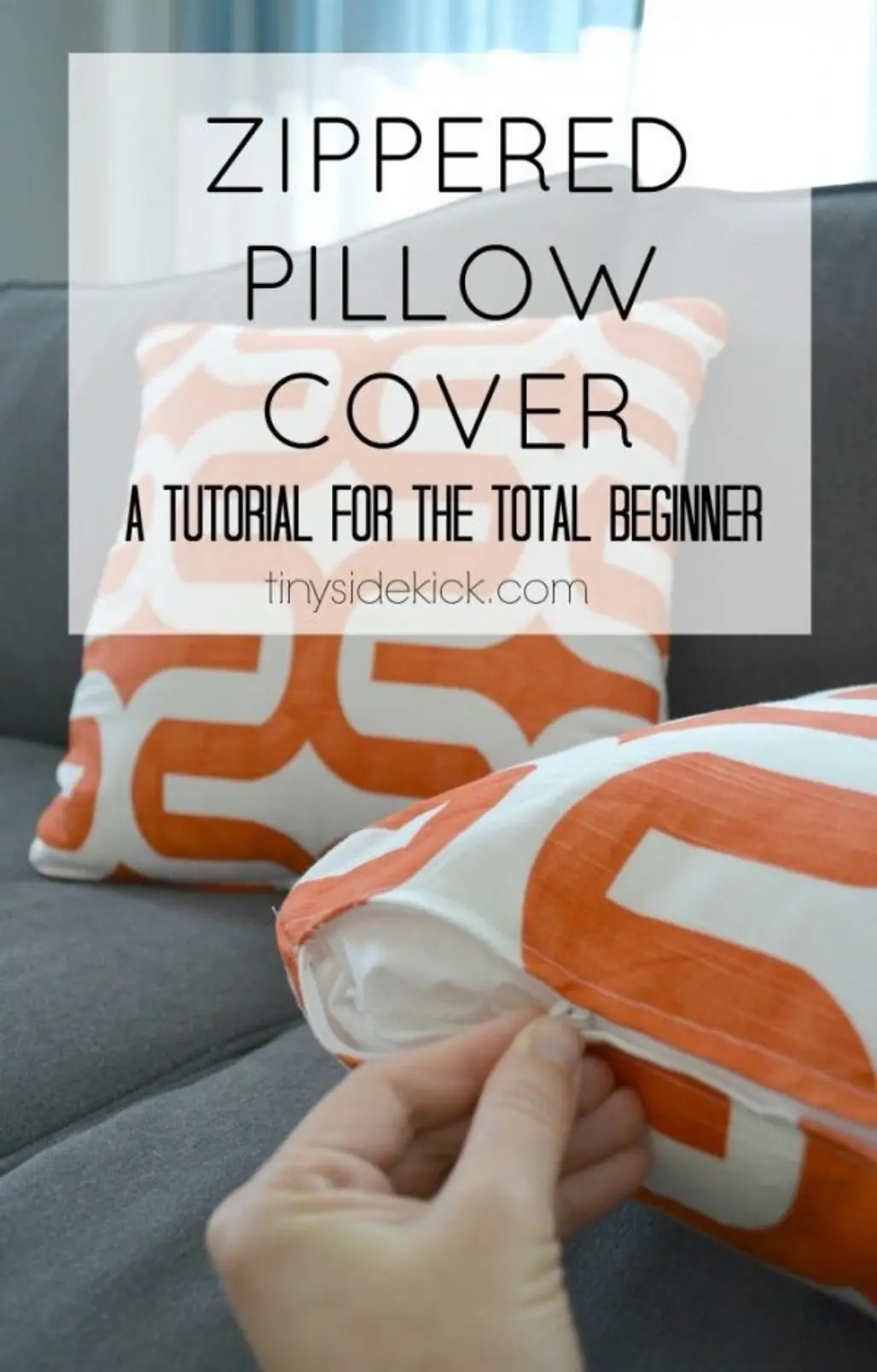 How to Make a Zippered Pillow Cover