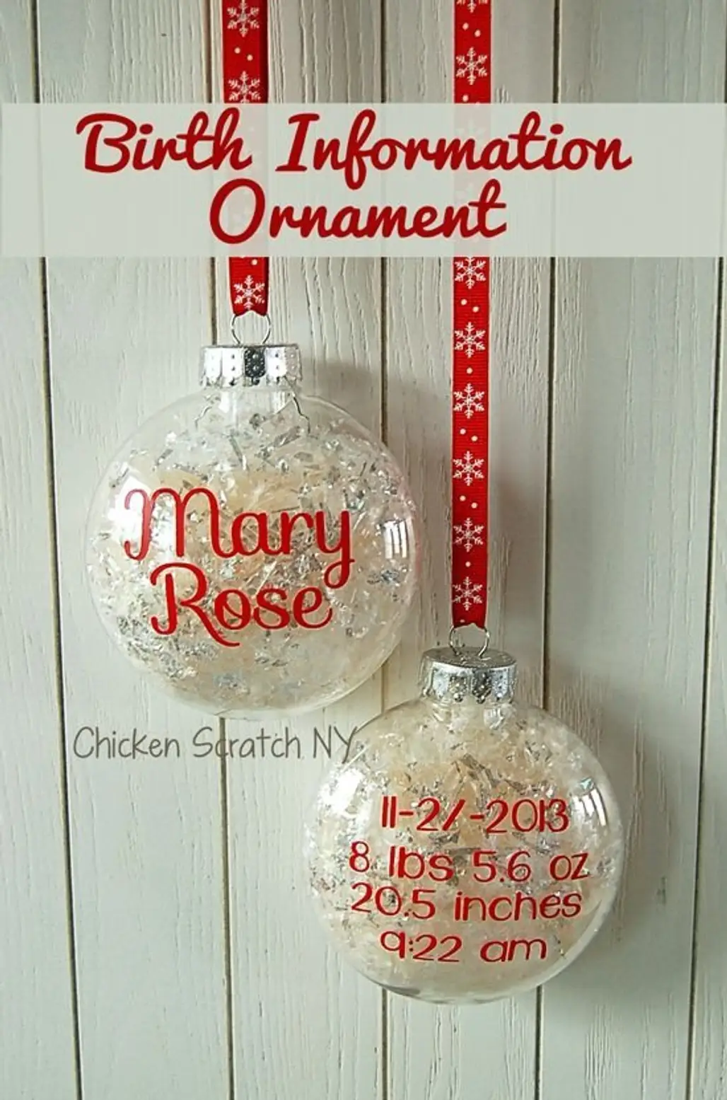 Birth Announcement Ornaments