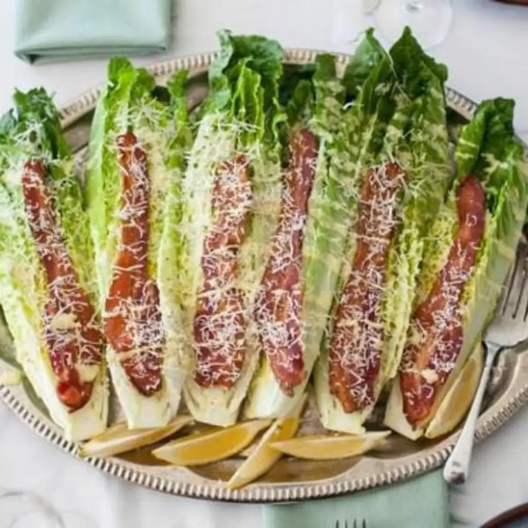 Caesar Wedge Salad with Bacon and Parmesan