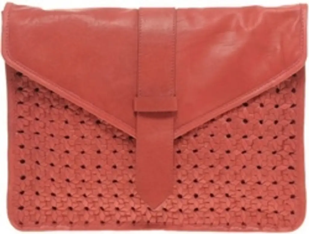 ASOS Woven Leather Clutch Bag