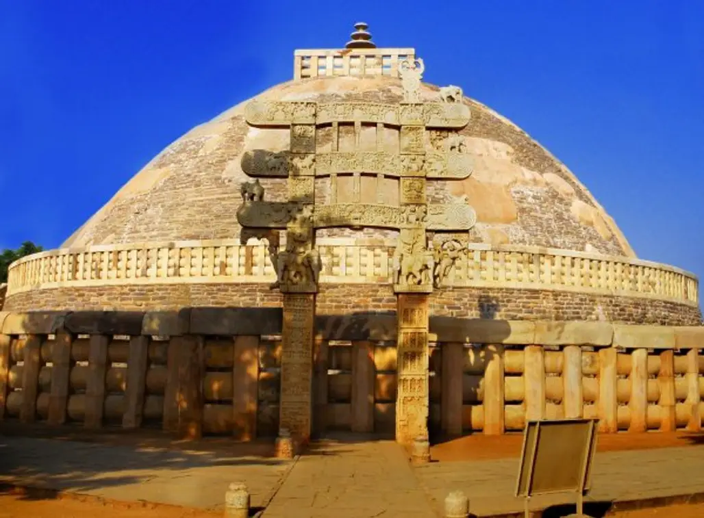 India's Oldest Stone Structure, the Great Stupa Dome at Sanchi