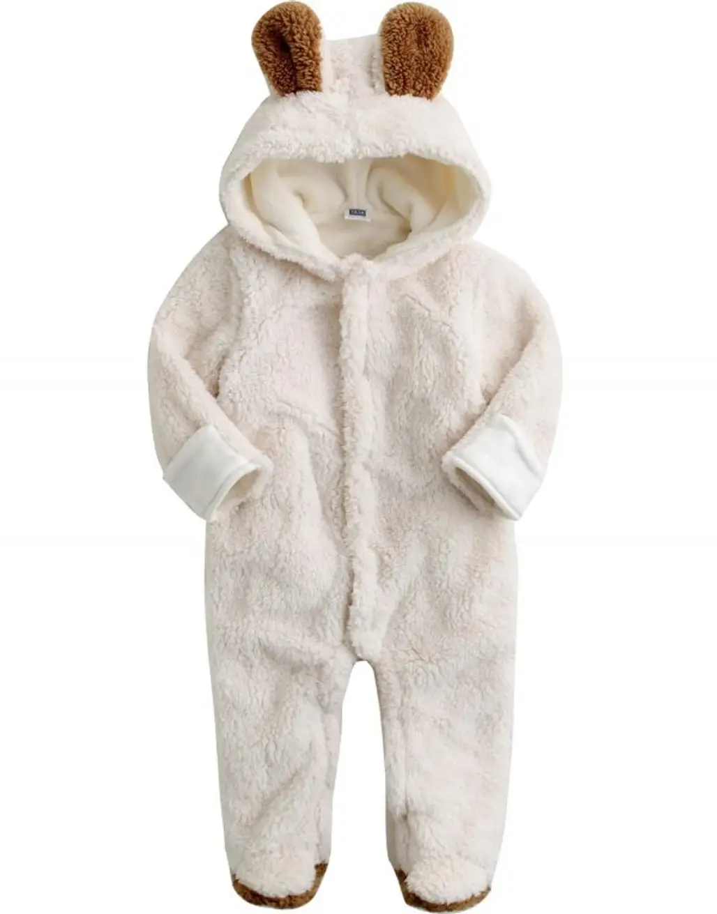 6-24M Infant Boys Fleece Hoodie Snowsuit Romper