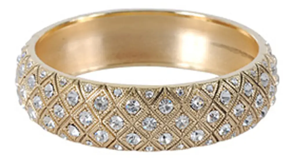 Antiqued Wide Jeweled Bracelet
